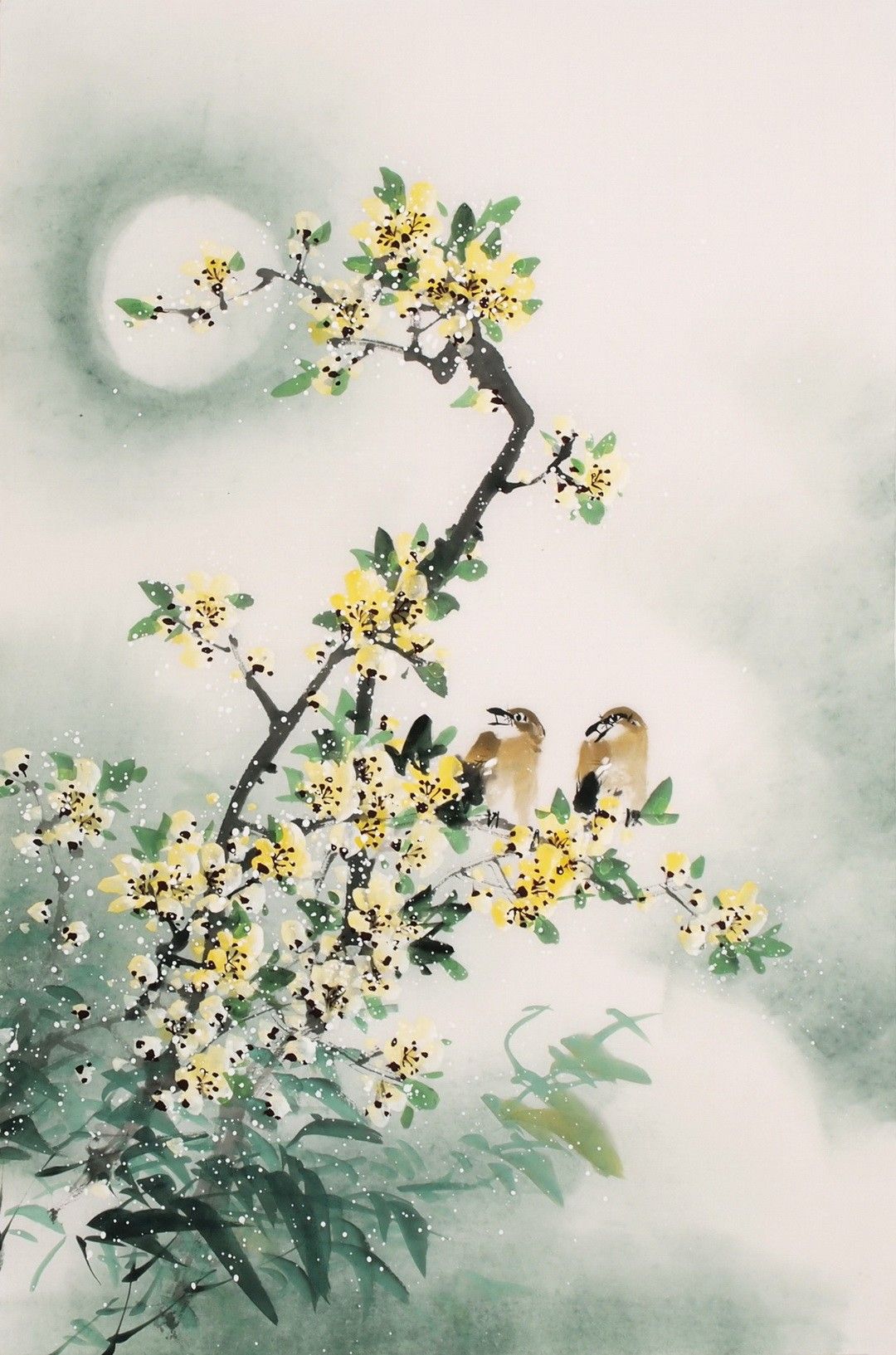 1080x1633 Peach Blossom - Peach Blossom Painting