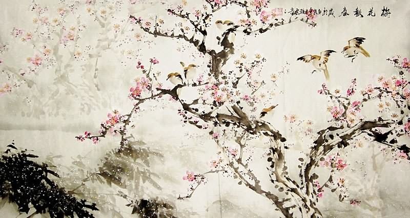 800x426 Chinese Peach Blossom Painting 2427002, 80cm X X - Peach Blossom Painting