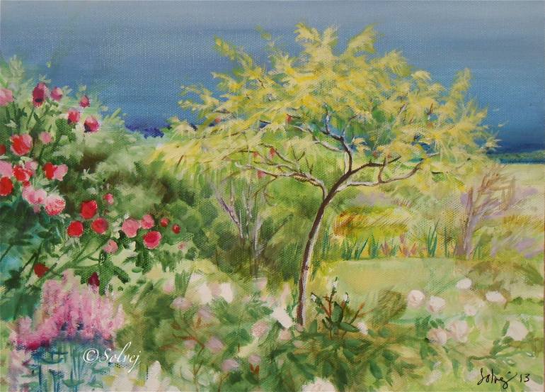 Peach Tree Painting at PaintingValley.com | Explore collection of Peach ...