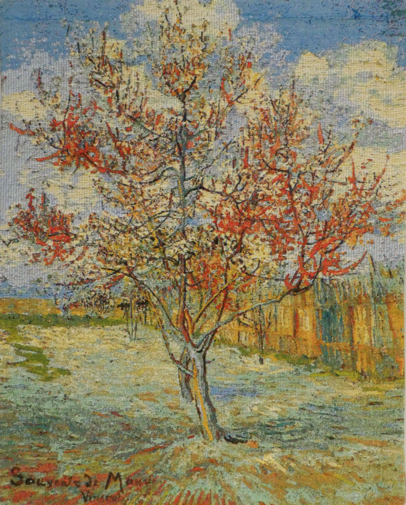 800x995 Van Gogh Pink Peach Tree - Peach Tree Painting
