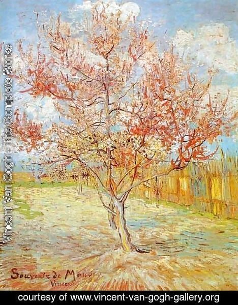 468x600 Vincent Van Gogh - Peach Tree Painting