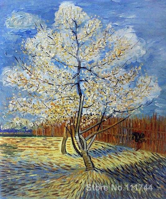 533x640 Online Shop Pink Peach Tree Vincent Van Gogh Famous Paintings Oil - Peach Tree Painting