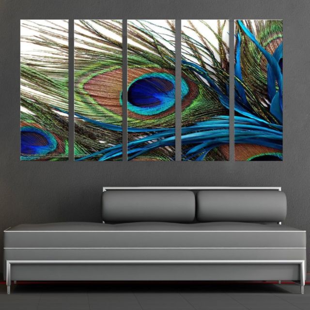 Peacock Feather Canvas Painting at PaintingValley.com | Explore ...