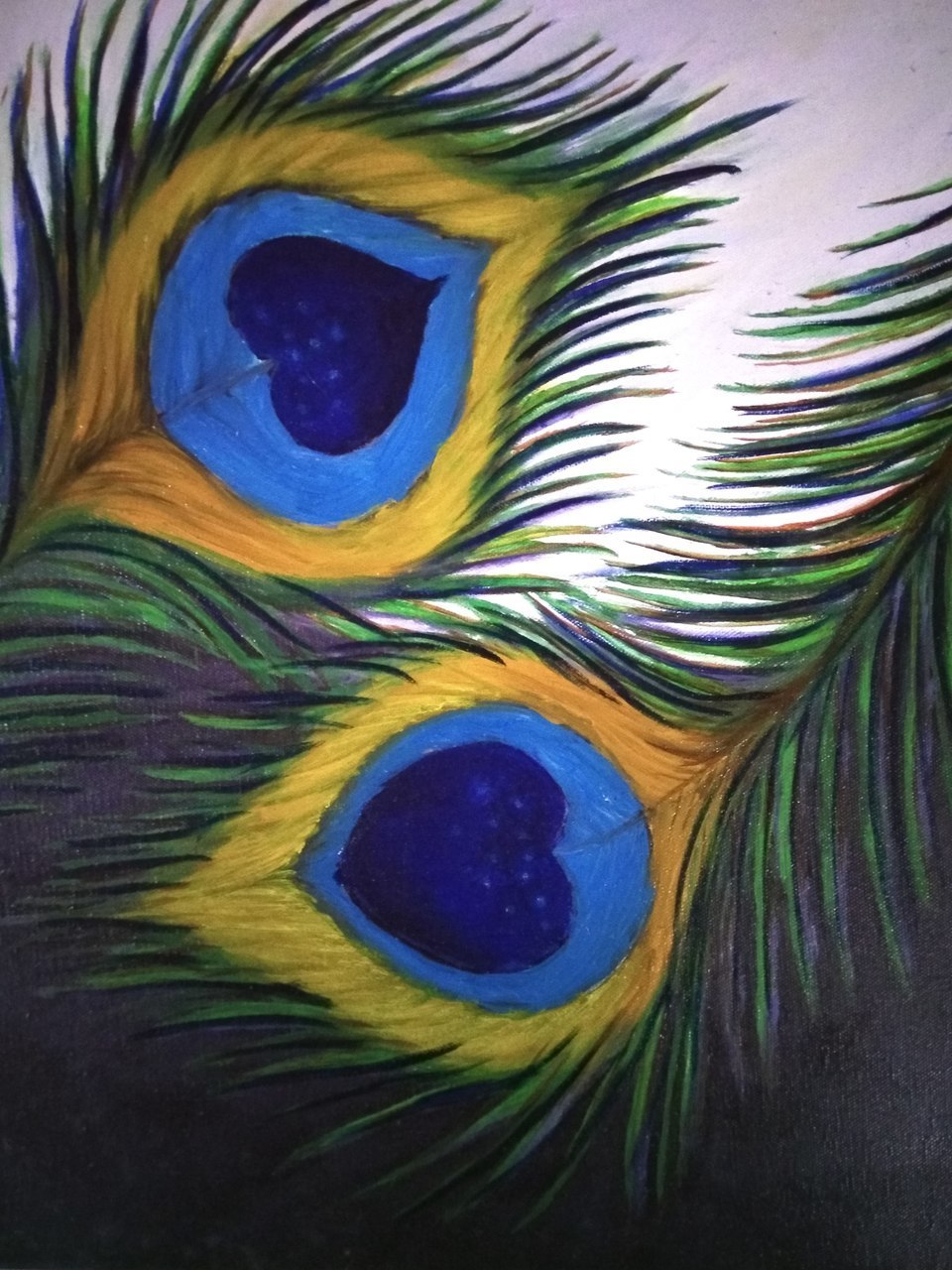 960x1280 Buy Peacock Feather Handmade Painting By Saish Kalangutkar. Code - Peacock Feather Painting