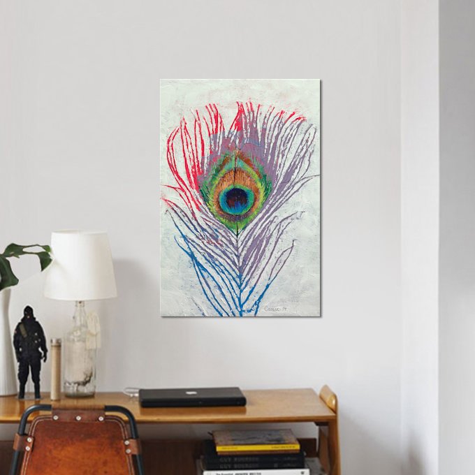 680x680 East Urban Home - Peacock Feather Painting