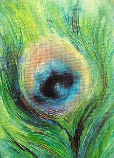 236x325 Peacock Feather Painting Acrylic Prints - Peacock Feather Painting Acrylic