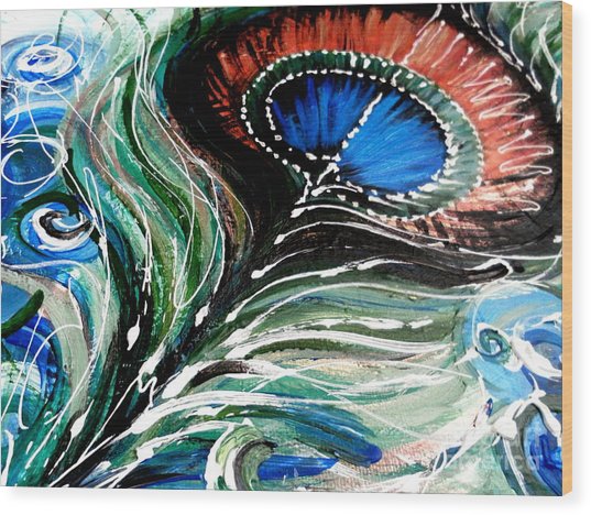 537x468 Peacock Feather Painting By Marina Joy - Peacock Feather Painting Acrylic