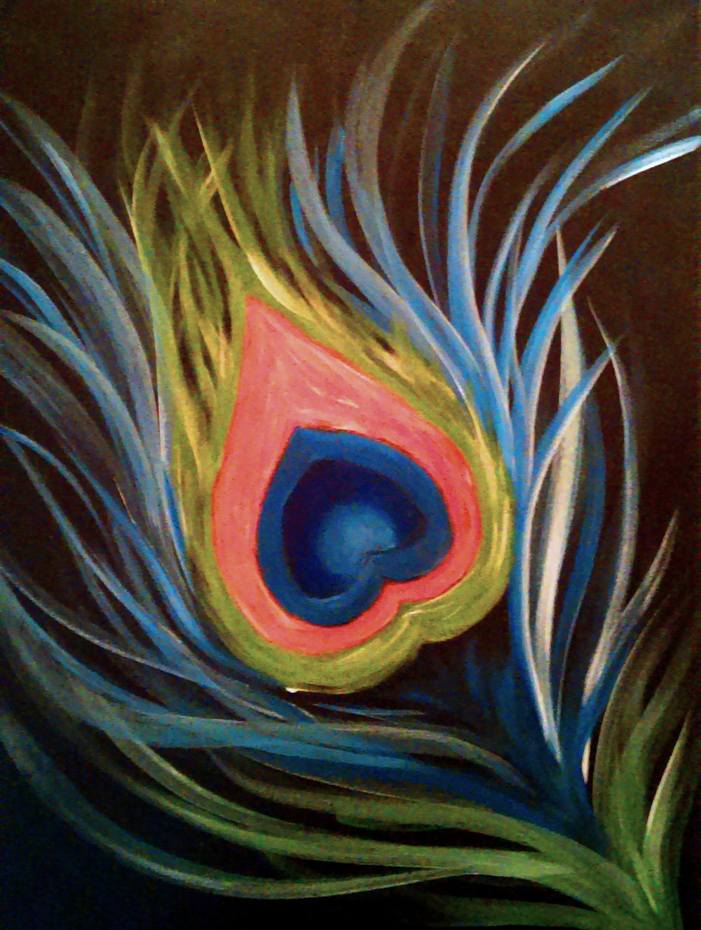 1000x1326 Peacock Feather Boots And Brushes Paintbar - Peacock Feather Painting Acrylic