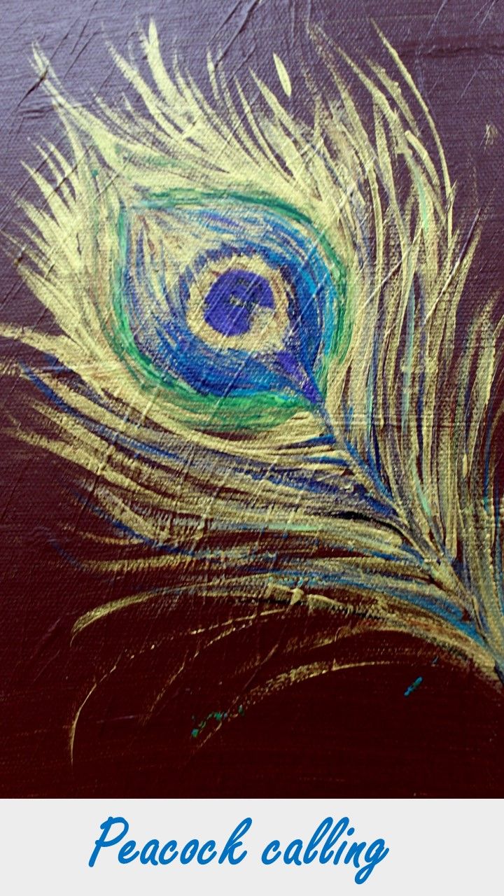720x1280 Peacock Feather Art - Peacock Feather Painting Acrylic