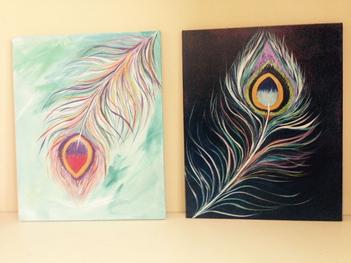 1136x852 Peacock Feathers Inspired By Cinnamon Cooney Sherpettes Showing - Peacock Feather Painting Acrylic
