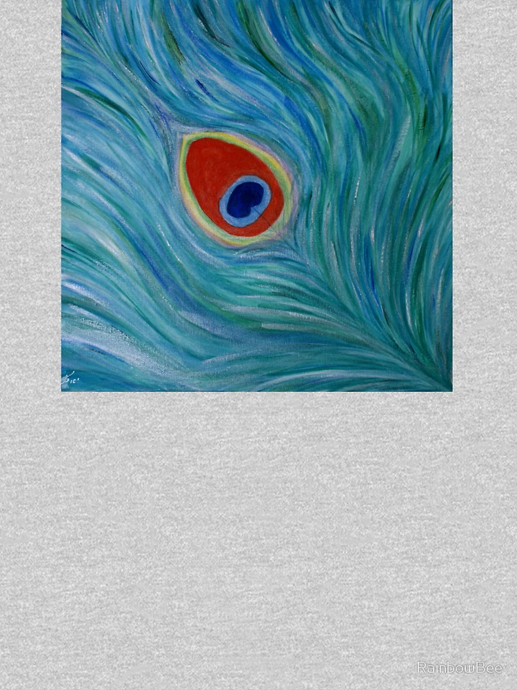 750x1000 Fine Art. Abstract. Nature. Peacock Feather Acrylic Painting - Peacock Feather Painting Acrylic