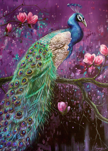 Peacock Images Painting at PaintingValley.com | Explore collection of ...