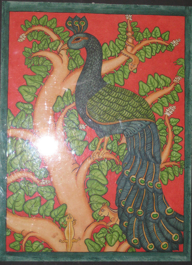 651x900 Peacock Mural Painting By Devaky Krishna - Peacock Mural Painting