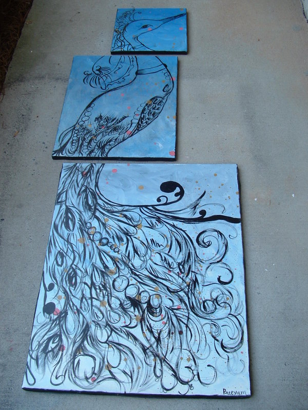 600x800 Peacock Mural By Grangergirlsalsa - Peacock Mural Painting