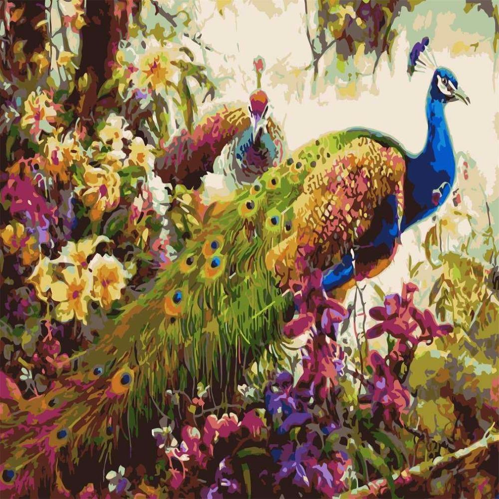 Peacock Oil Painting