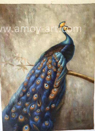 401x550 China High Quality Handmade Peacock Oil Paintings On Canvas - Peacock Oil Painting