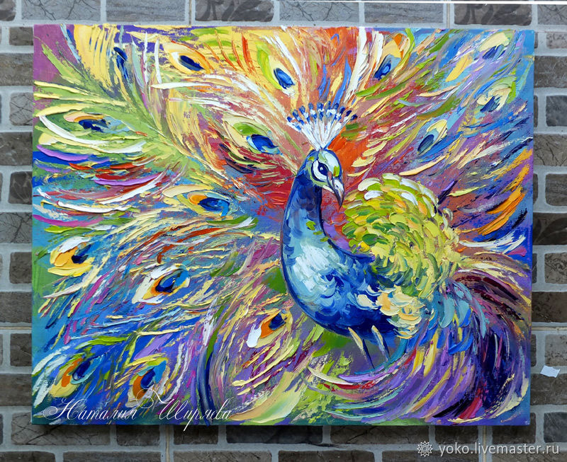800x653 The Picture Golden Peacock Oil Painting Peacock Shopline - Peacock Oil Painting