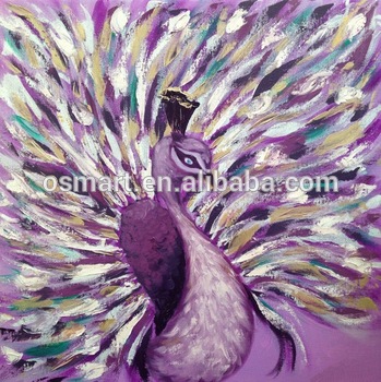 349x350 Most Popular High Quality Abstract Peacock Oil Painting On Canvas - Peacock Oil Painting On Canvas