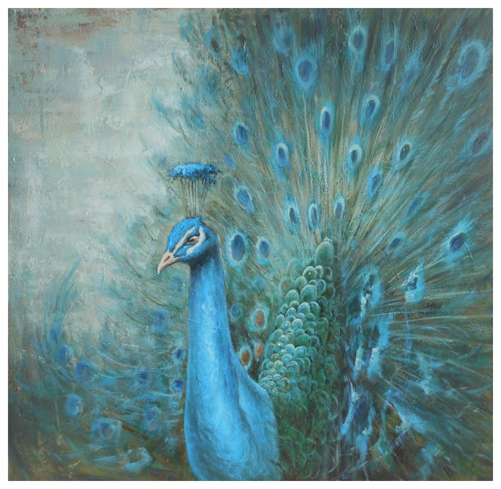 1000x976 Paintings Of Peacocks Peacock Oil Paintings Canvas Oil Painting - Peacock Oil Painting On Canvas