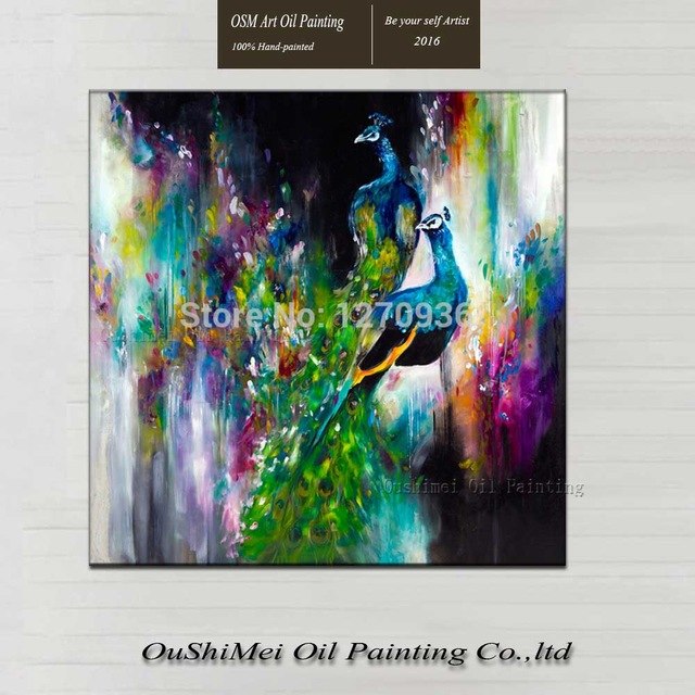 640x640 Best Price And High Quality Assured By Big Wholesale Hand Painted - Peacock Oil Painting On Canvas