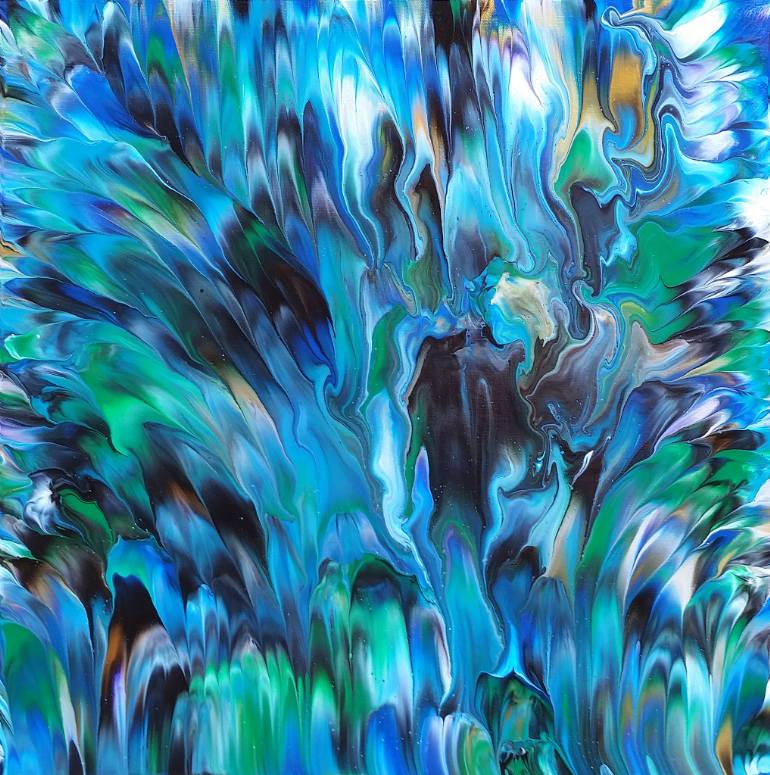 770x775 Saatchi Art Peacock Painting By Alexandra Romano - Peacock Painting