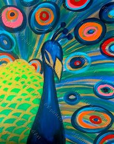 236x297 Leaning Tree Tipsy Artisans Calendar - Peacock Painting For Kids
