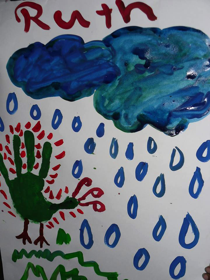 720x960 Paint Our World - Peacock Painting For Kids