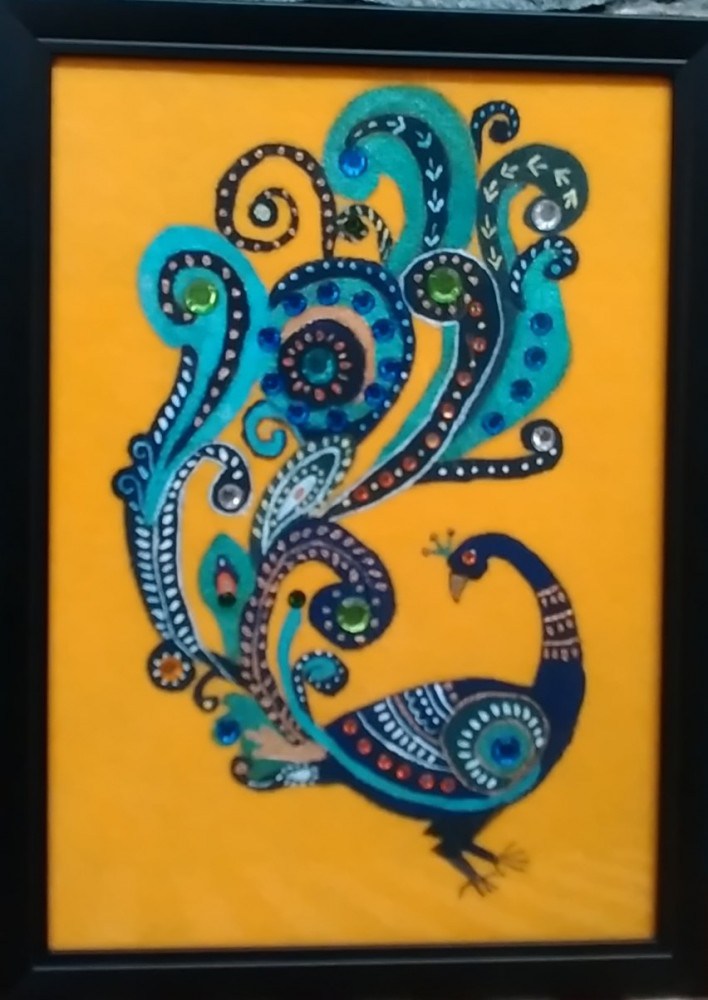 708x1000 Painting Of A Peacock Kids Art - Peacock Painting For Kids