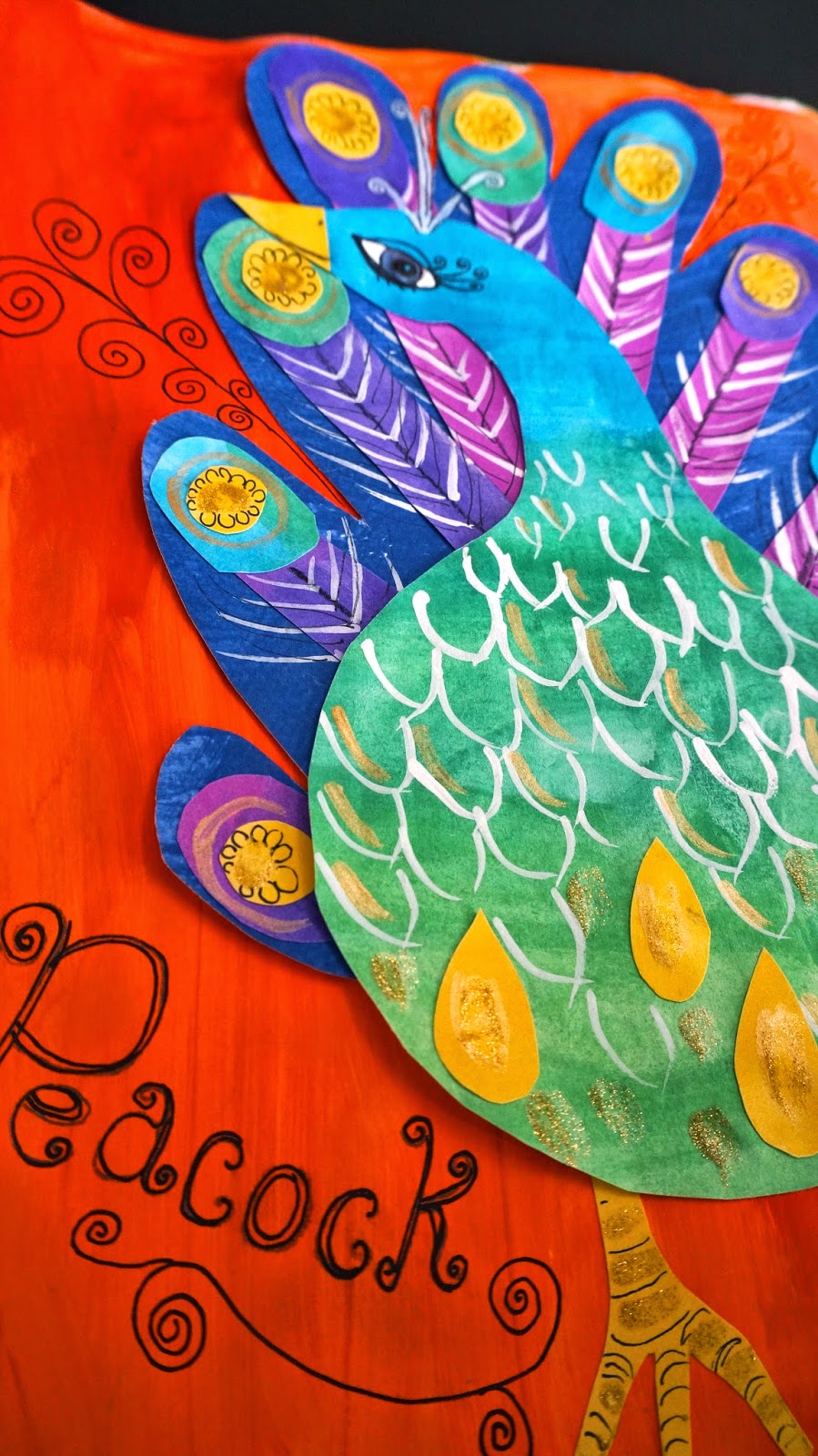 899x1600 That Artist Woman Peacock Batiks And Journal Pages - Peacock Painting For Kids
