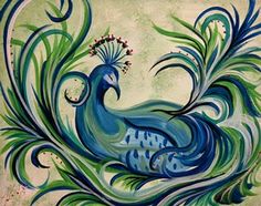 236x186 Peacock Original Acrylic Painting On Canvas Two By Peacocksgallery - Peacock Painting On Canvas