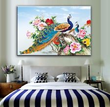 225x218 Peacock Canvas Decorative Posters Amp Prints Ebay - Peacock Painting On Canvas