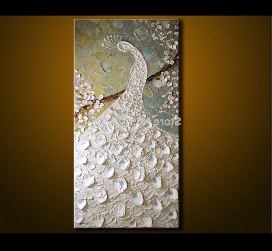 950x878 Peacock Paintings On Canvas Modern Oil Painting Canvas Palette - Peacock Painting On Canvas