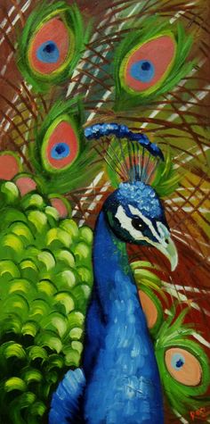 236x475 Pretty Peacock Painting Canvas Art Ideas Peacock - Peacock Painting On Canvas