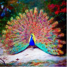 236x236 Peacock Painting Peacocks Peacock Painting - Peacock Painting Vintage