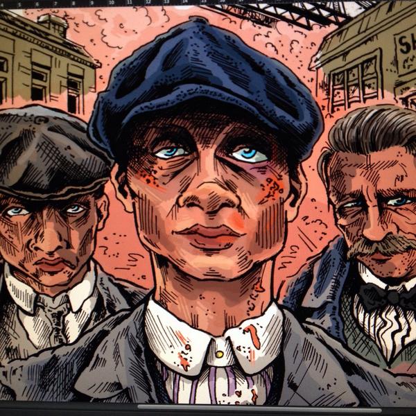 600x600 Mat Roff On Twitter Painting The Peaky Blinders Illustration - Peaky Blinders Painting