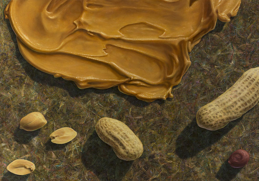 900x628 Peanut Butter And Peanuts Painting By James W Johnson - Peanut Painting