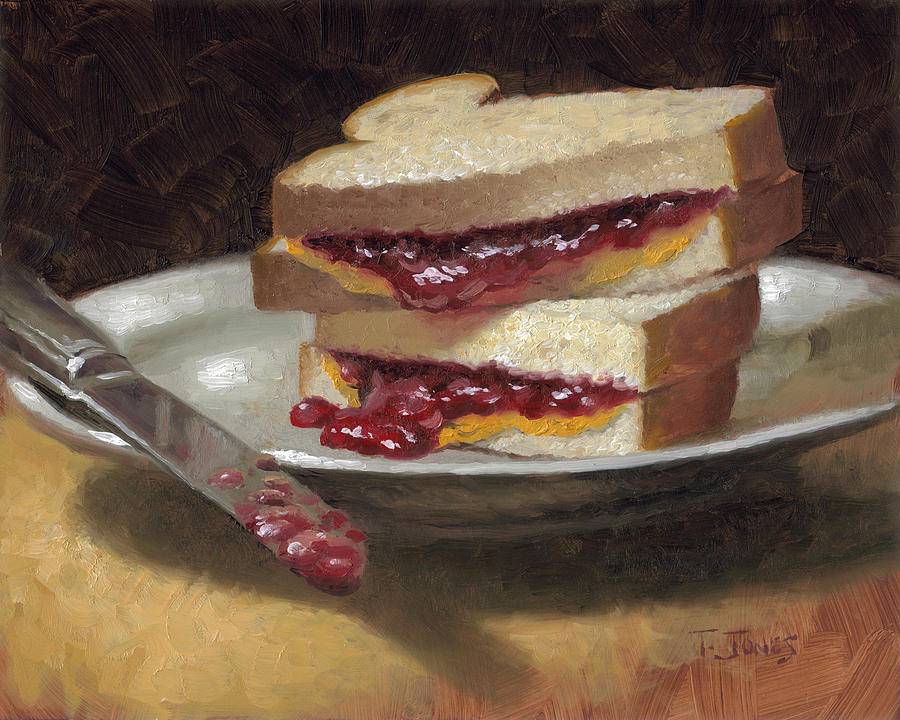 900x720 Peanut Butter Jelly Time Painting By Timothy Jones - Peanut Painting