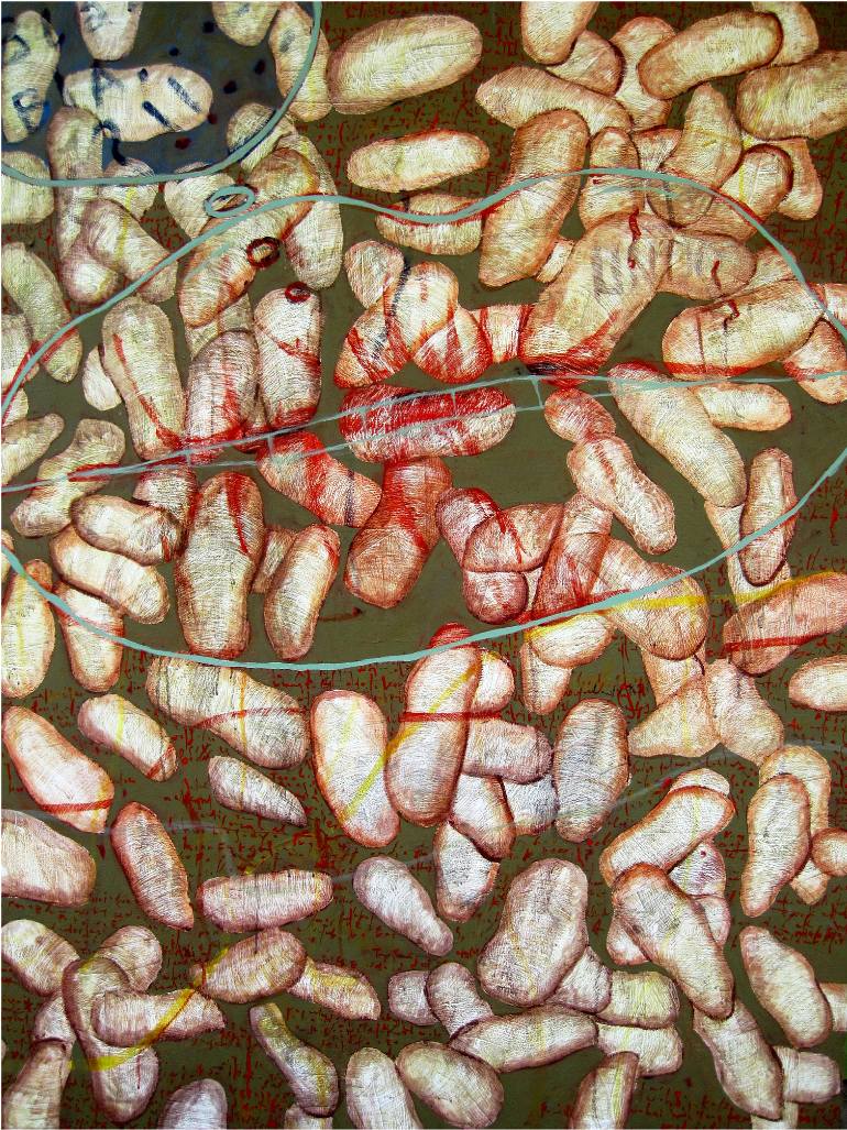 770x1027 Saatchi Art Talking With Peanut Painting By Ahmad Fauzi - Peanut Painting