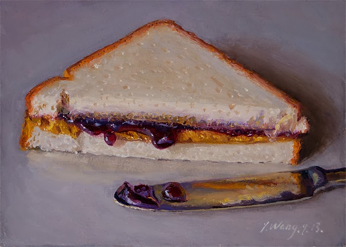 700x500 Wang Fine Art Peanut Butter And Jelly Sandwich, Pbampj, Daily - Peanut Painting