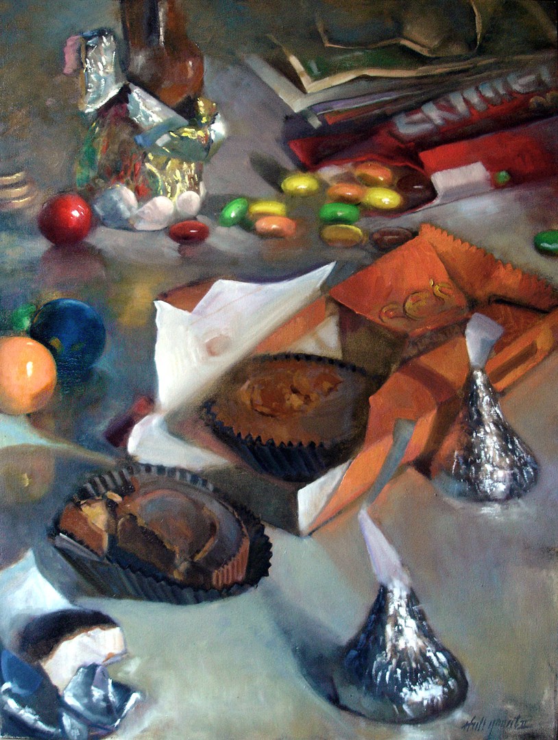 814x1080 Mars Reese's Peanut Butter Cups, Candy Artwork Learn To Oil - Peanut Painting