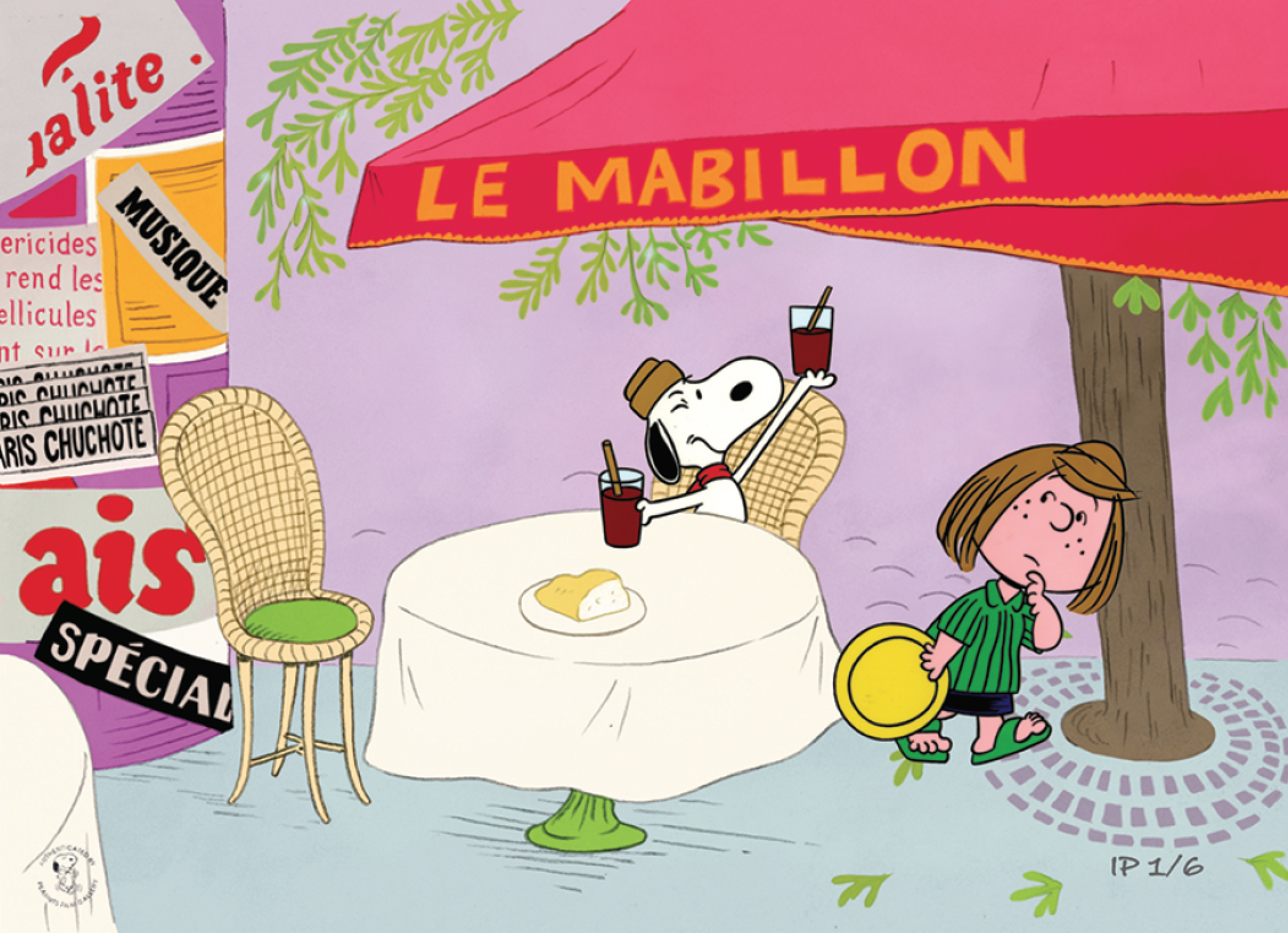 2103x1523 Snoopy's Rendezvous On Saint Germain He's Your Dog, Charlie Brown - Peanuts Christmas Painting