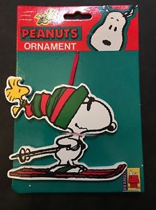 224x300 Snoopy Ski, Skiing, Peanuts, Christmas Ornament, Wood, Painted - Peanuts Christmas Painting