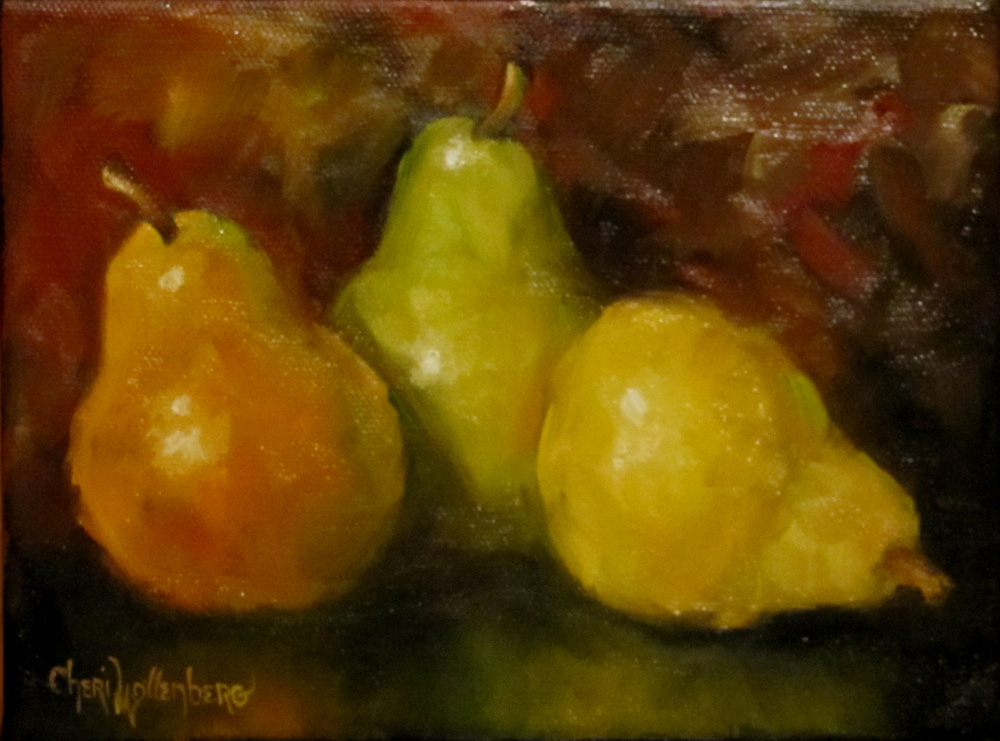 1000x741 Dancing Brush - Pear Oil Painting