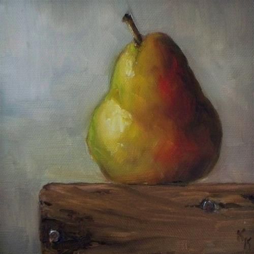 500x500 Uncrated Pear Kristine Kainer - Pear Oil Painting
