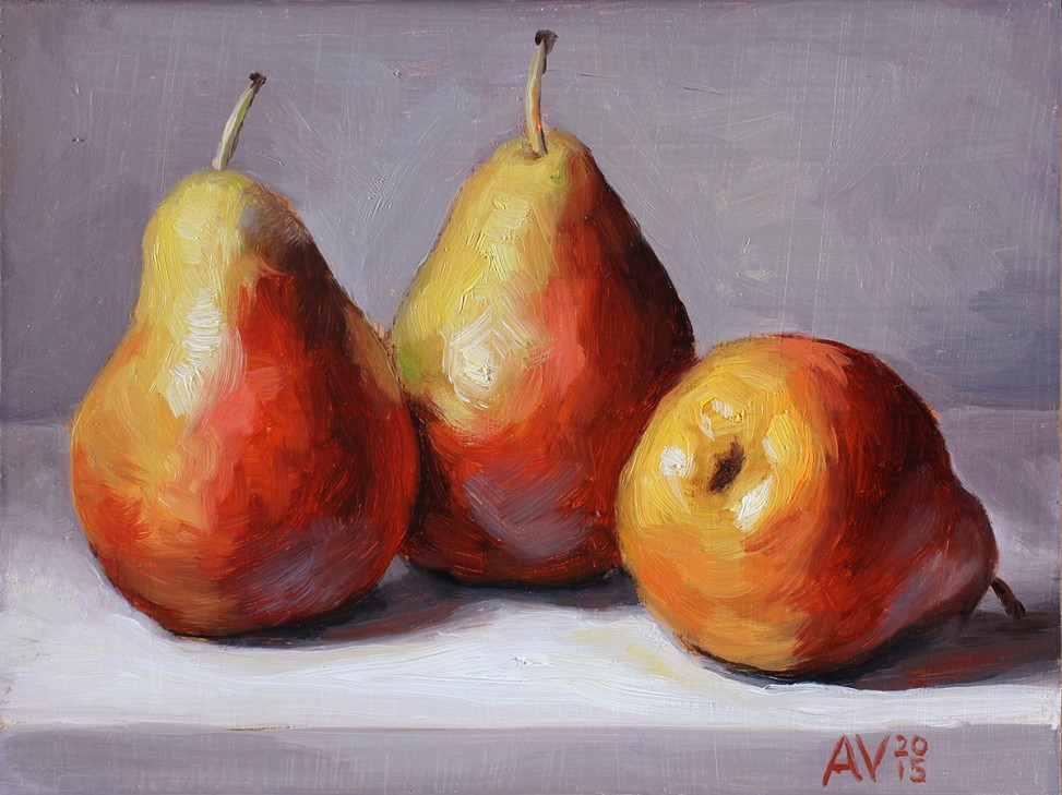 973x729 Forelle Pears Oil Painting By Aleksey Vaynshteyn - Pear Oil Painting
