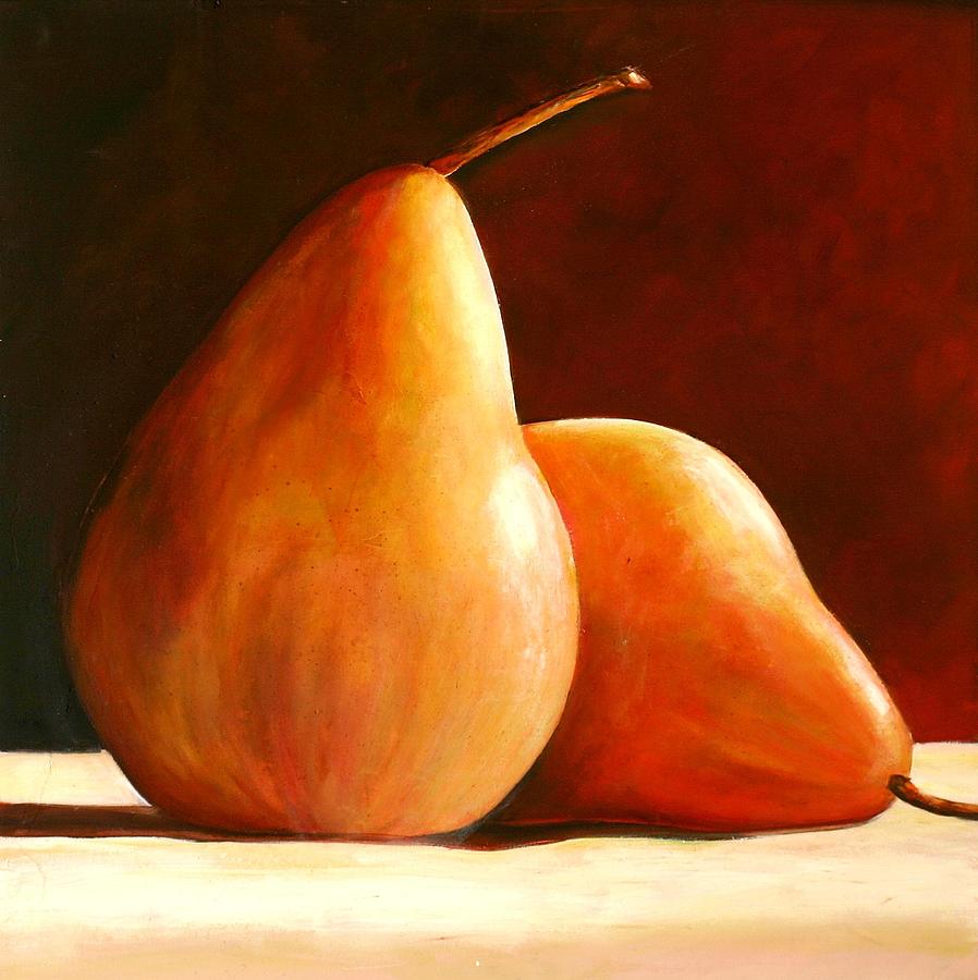 898x900 Pair Of Pears Painting By Toni Grote - Pear Painting