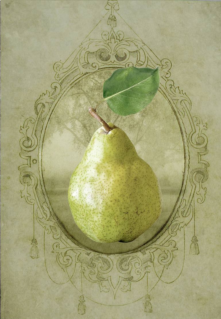 770x1110 Saatchi Art Victorian Pear Painting Collage By Katrina Jones - Pear Painting