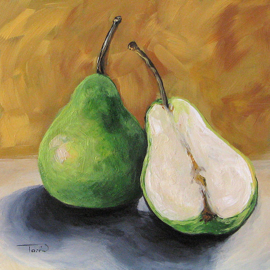 900x899 Green Pears Painting By Torrie Smiley - Pear Painting