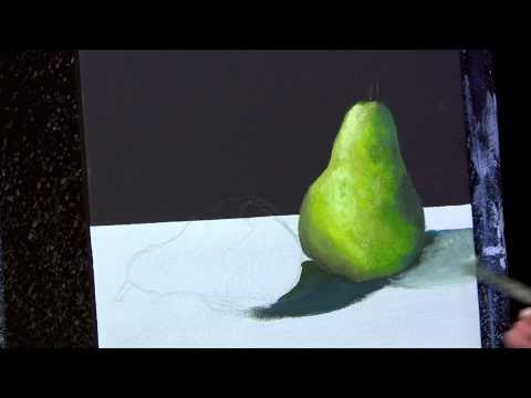 480x360 Painting Lesson Preview Time Lapse Still Life Pear Painting By Tim - Pear Still Life Painting