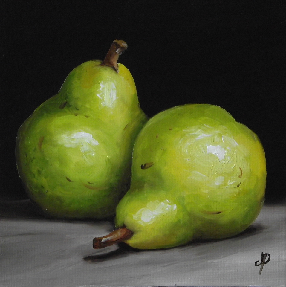 957x960 Pear Still Life Painting Pear Still Life Painting Jane Palmer Fine - Pear Still Life Painting